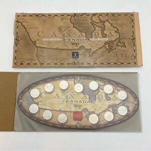 1999 Canada MILLENNIUM QUARTER SET 13 UNC COINS ROYAL CANADIAN MINT in Box